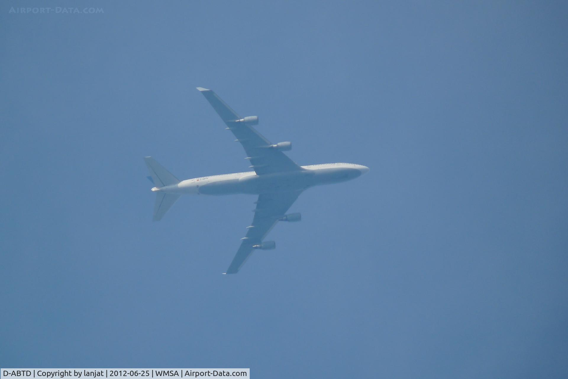 D-ABTD, 1990 Boeing 747-430M C/N 24715, En route to WMKK 14L