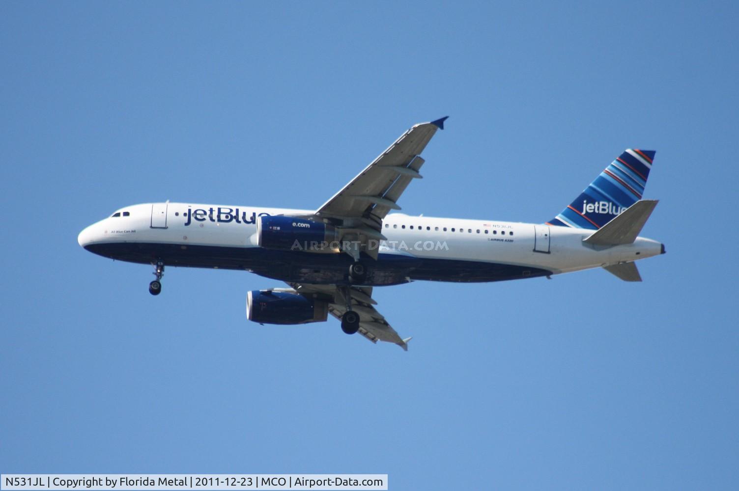N531JL, 2001 Airbus A320-232 C/N 1650, Jet Blue A320