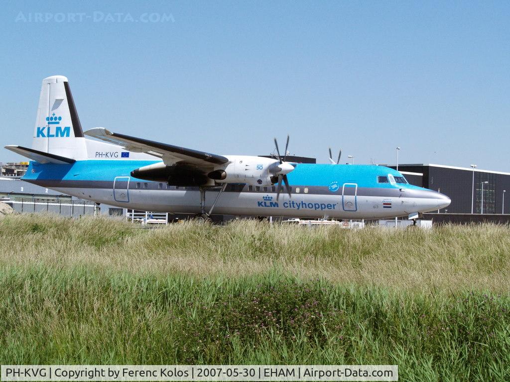 PH-KVG, 1991 Fokker 50 C/N 20211, AMS