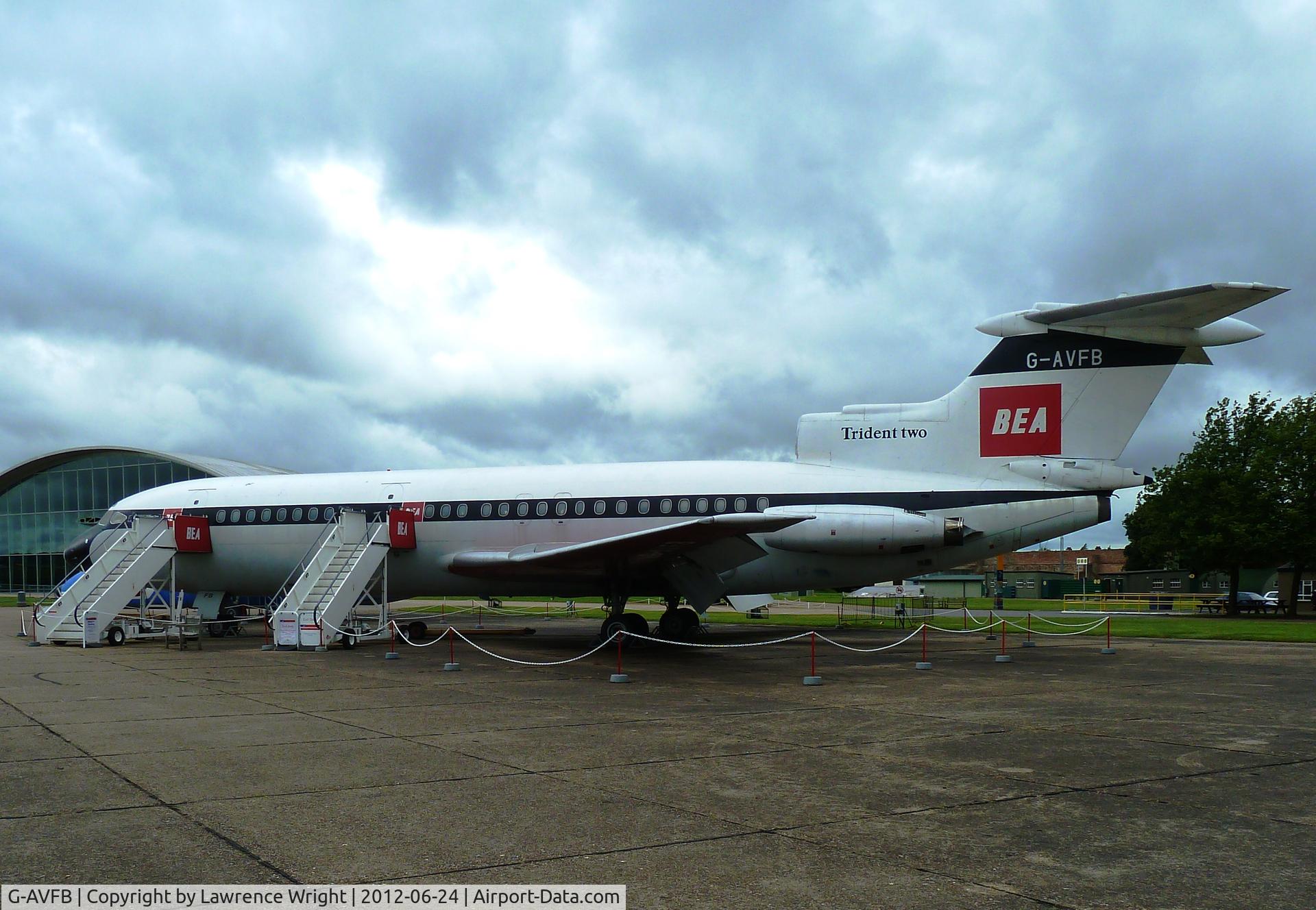 G-AVFB, 1967 Hawker Siddeley HS-121 Trident 2E C/N 2141, On display at IWM Duxford