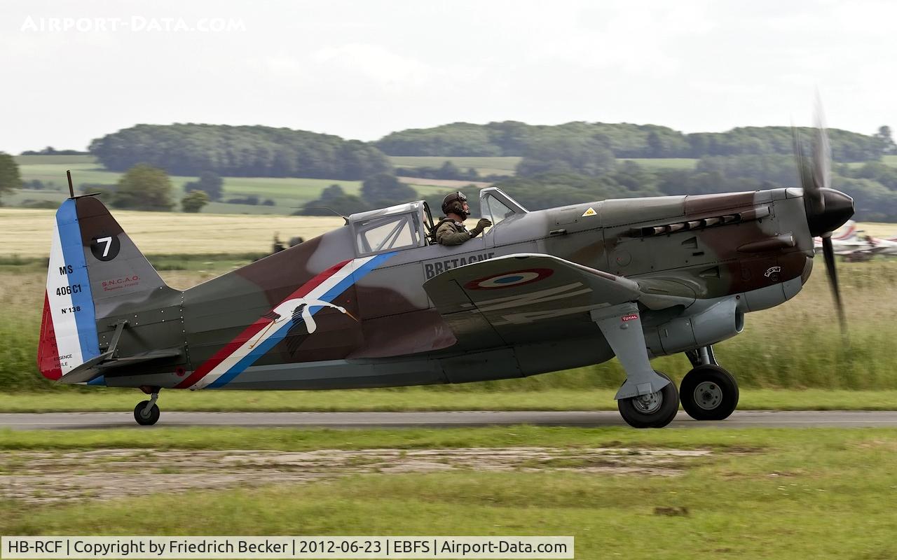 HB-RCF, 1942 Morane-Saulnier D-3801 (MS-412) C/N 194, taxying to the flightline
