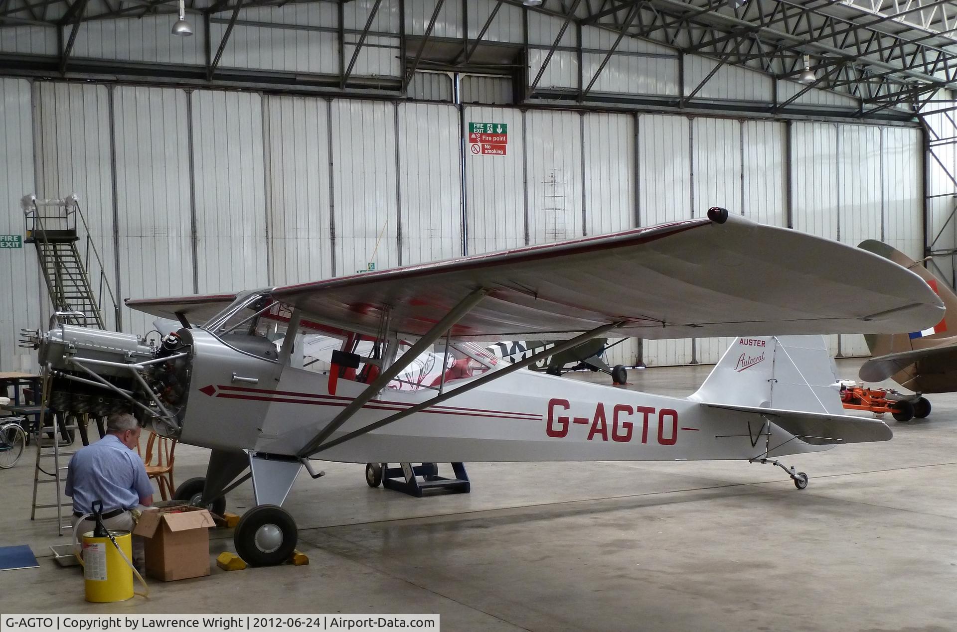 G-AGTO, 1945 Auster J-1 Autocrat C/N 1822, In hanger at IWM Duxford