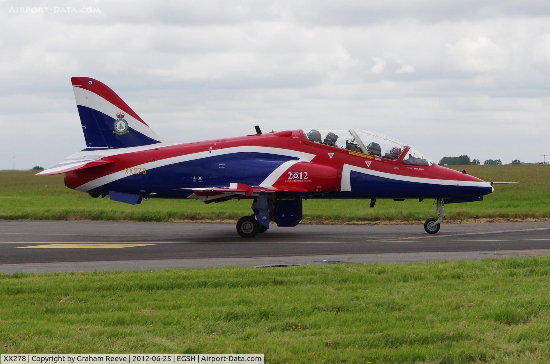 XX278, 1978 Hawker Siddeley Hawk T.1A C/N 103/312103, About to depart.