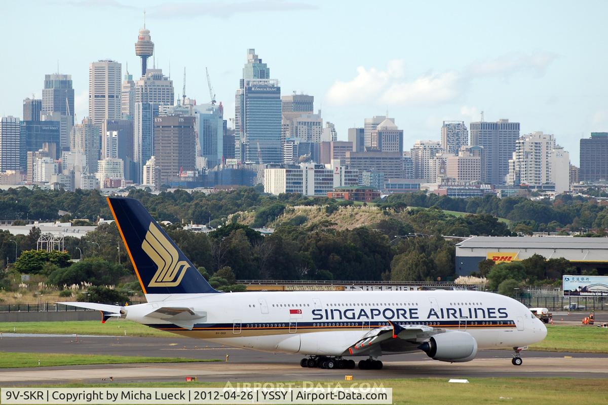 9V-SKR, 2011 Airbus A380-841 C/N 082, At Sydney