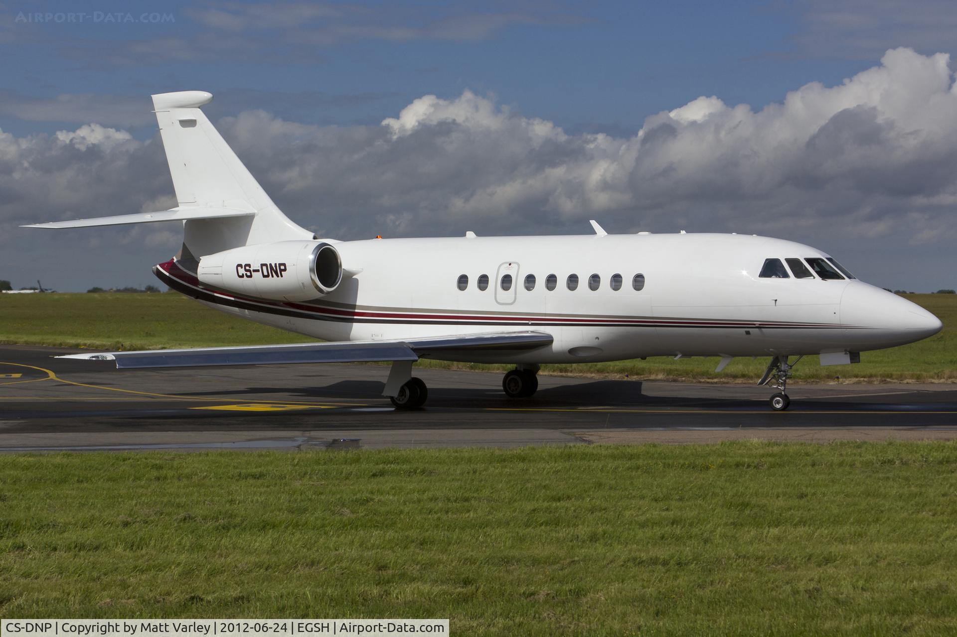 CS-DNP, 2000 Dassault Falcon 2000 C/N 109, Departing SaxonAir.