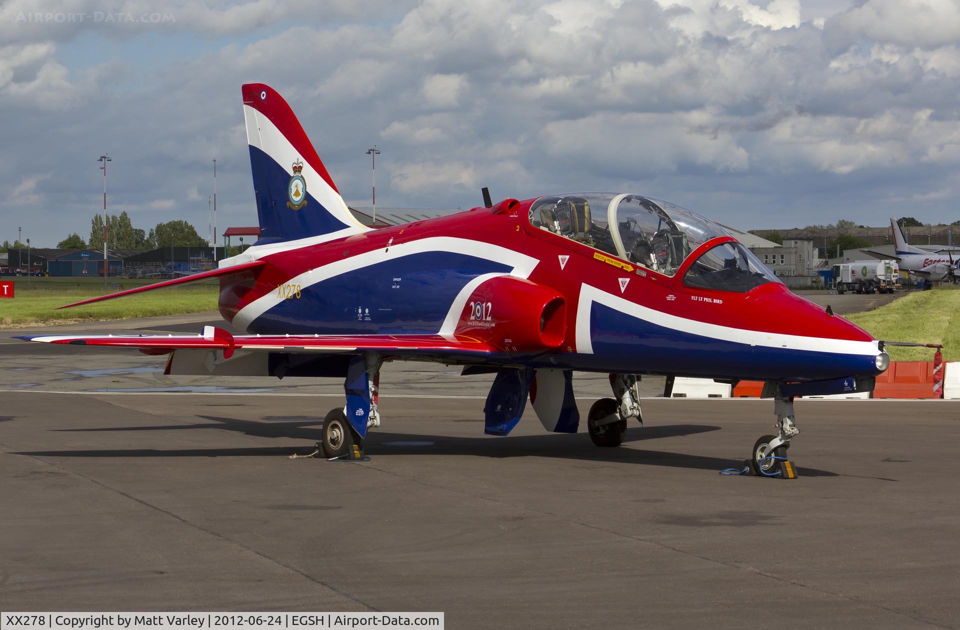 XX278, 1978 Hawker Siddeley Hawk T.1A C/N 103/312103, Sat on stand at SaxonAir in the afternoon sun.