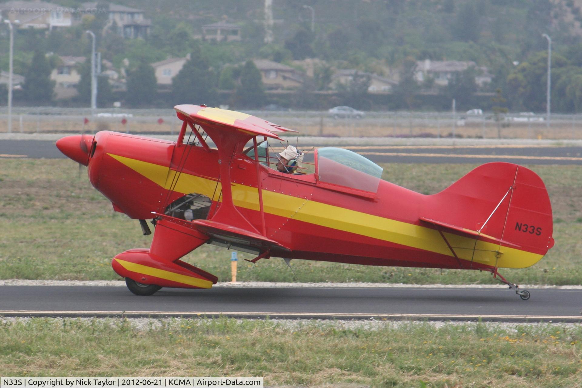 N33S, 1995 Pitts S-1S Special C/N K066, Taxiing