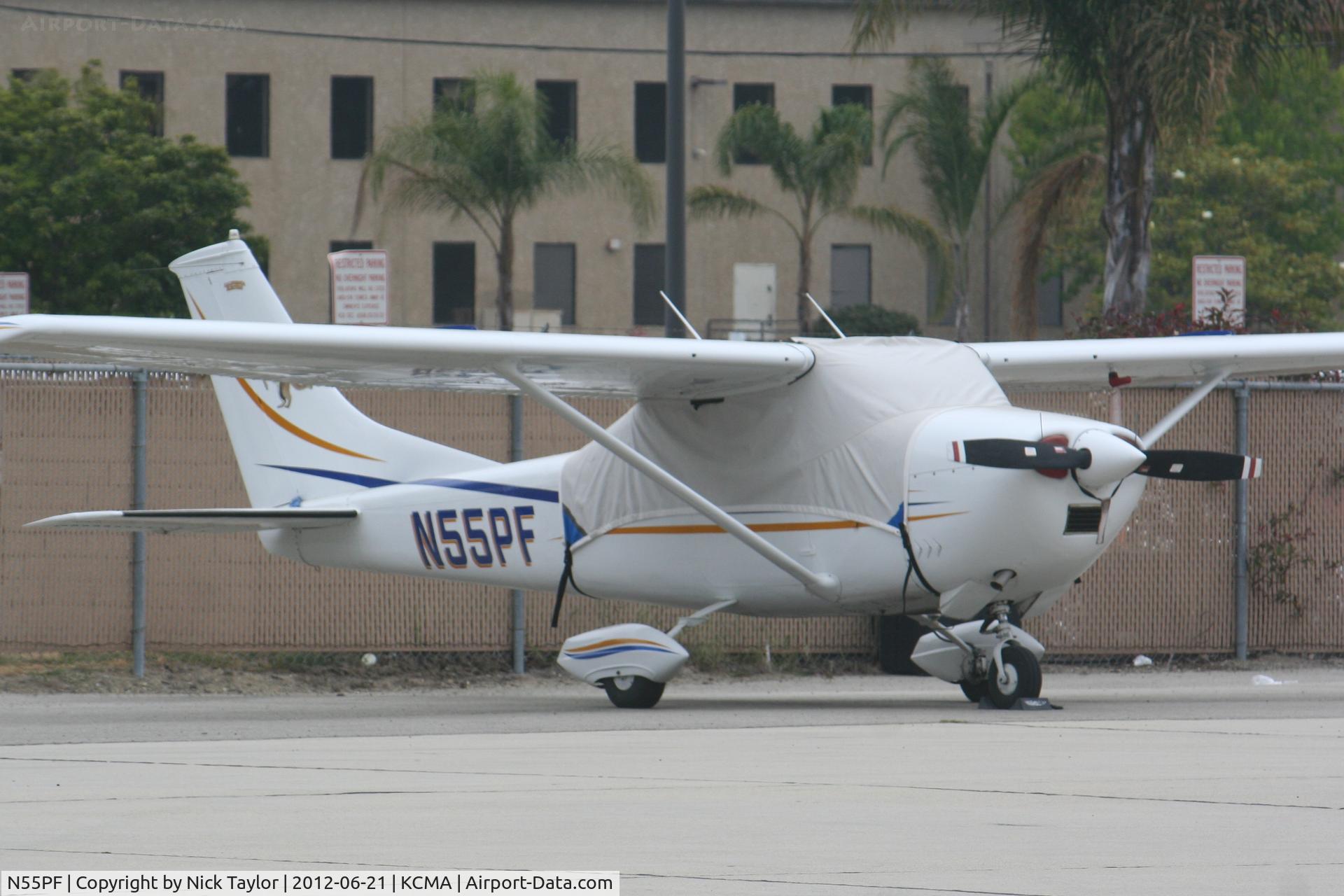 N55PF, 1966 Cessna 182K Skylane C/N 18257888, Parked near the restaurant