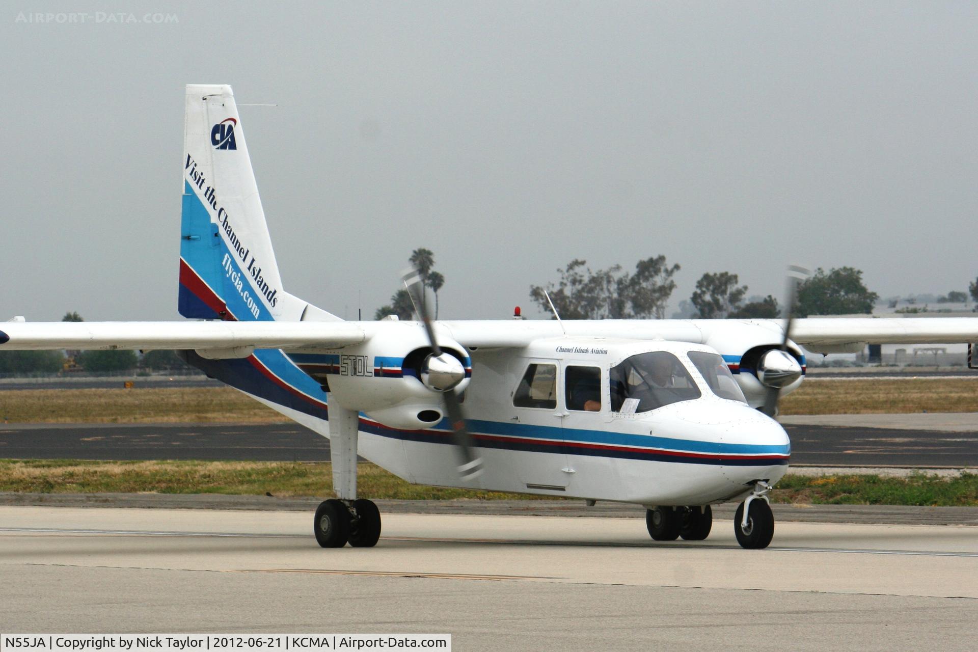 N55JA, 1971 Britten-Norman BN-2A-8 Islander C/N 295, Taxi back