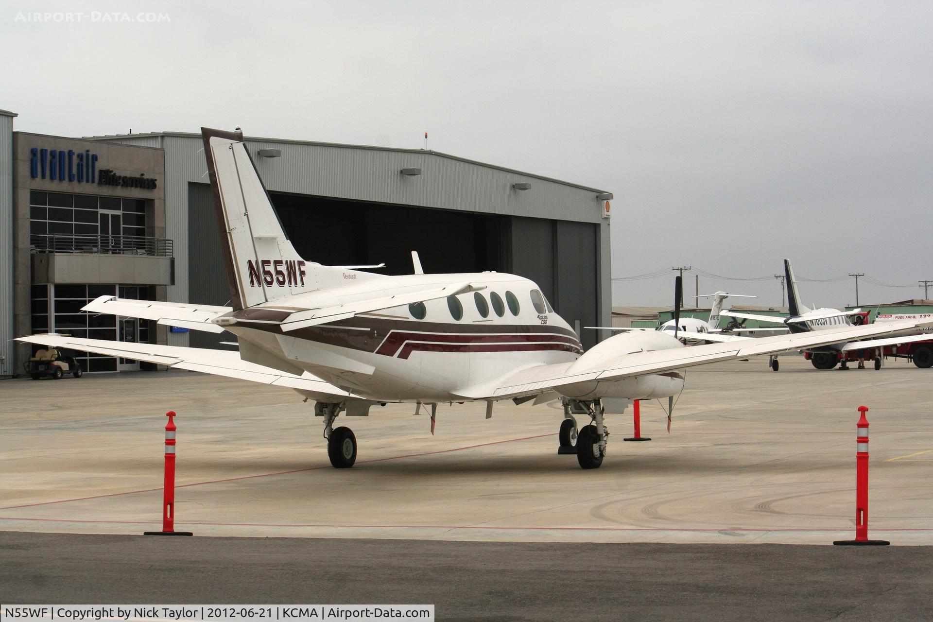 N55WF, 1985 Beech C90 King Air C/N LJ-1114, Parked at the FBO
