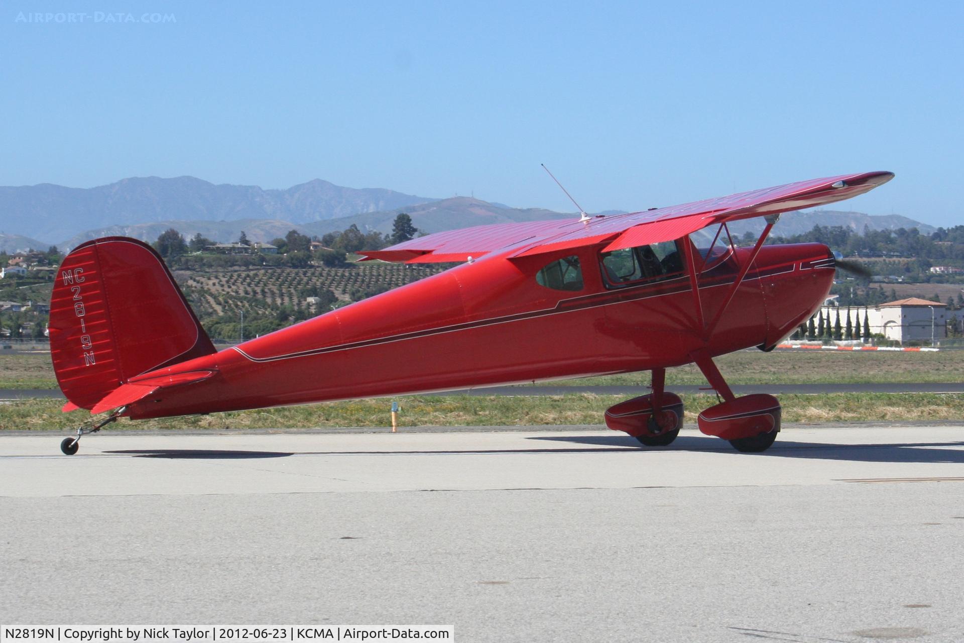 N2819N, 1947 Cessna 140 C/N 13080, Taxiing