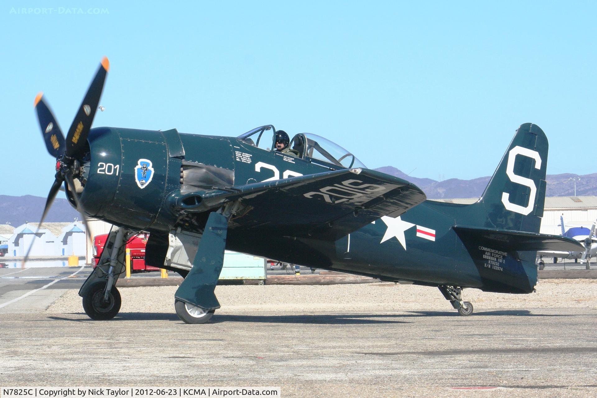 N7825C, 1948 Grumman F8F-2 (G58) Bearcat C/N D.1227, Taxiing out