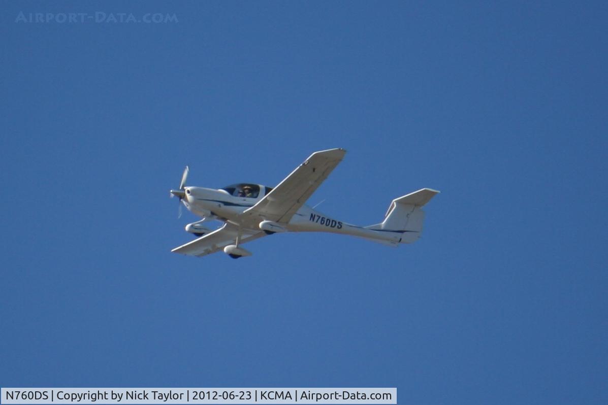 N760DS, 2007 Diamond DA-40 Diamond Star C/N 40.760, Overhead