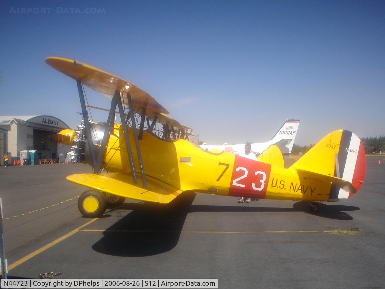 N44723, 1941 Naval Aircraft Factory N3N-3 C/N 2832, Albany Airport during Airshow