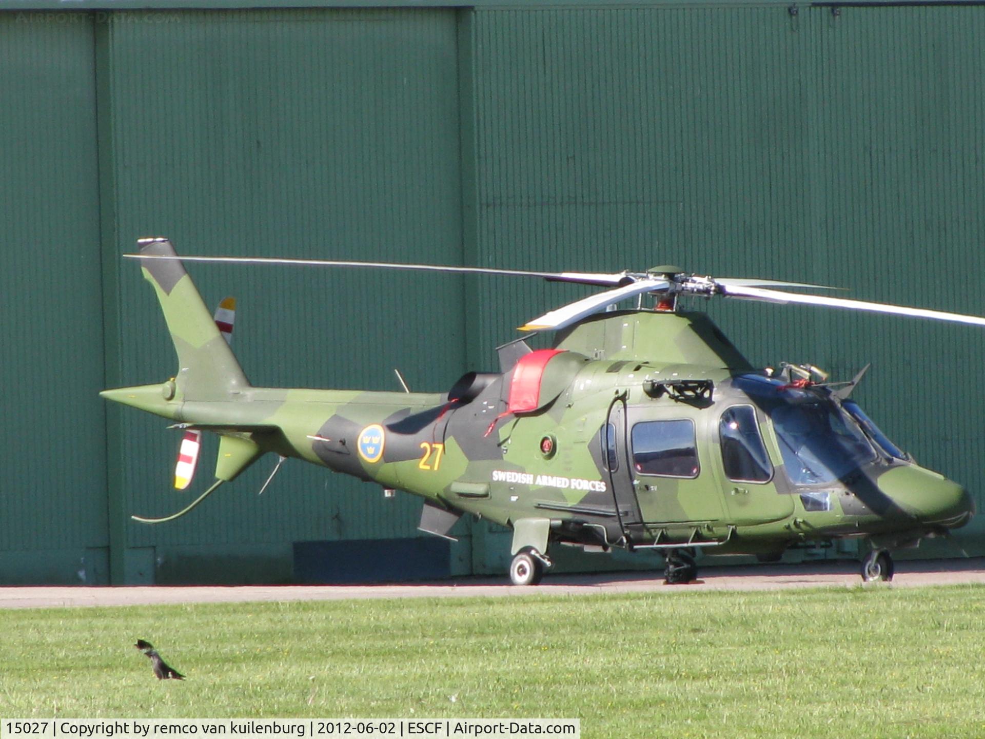 15027, Agusta Hkp15 (A-109E LUH) C/N 13757, SAF type:Hkp15A 2.Hkpskv /27 Flygdag Malmen. only wear a code on the outside