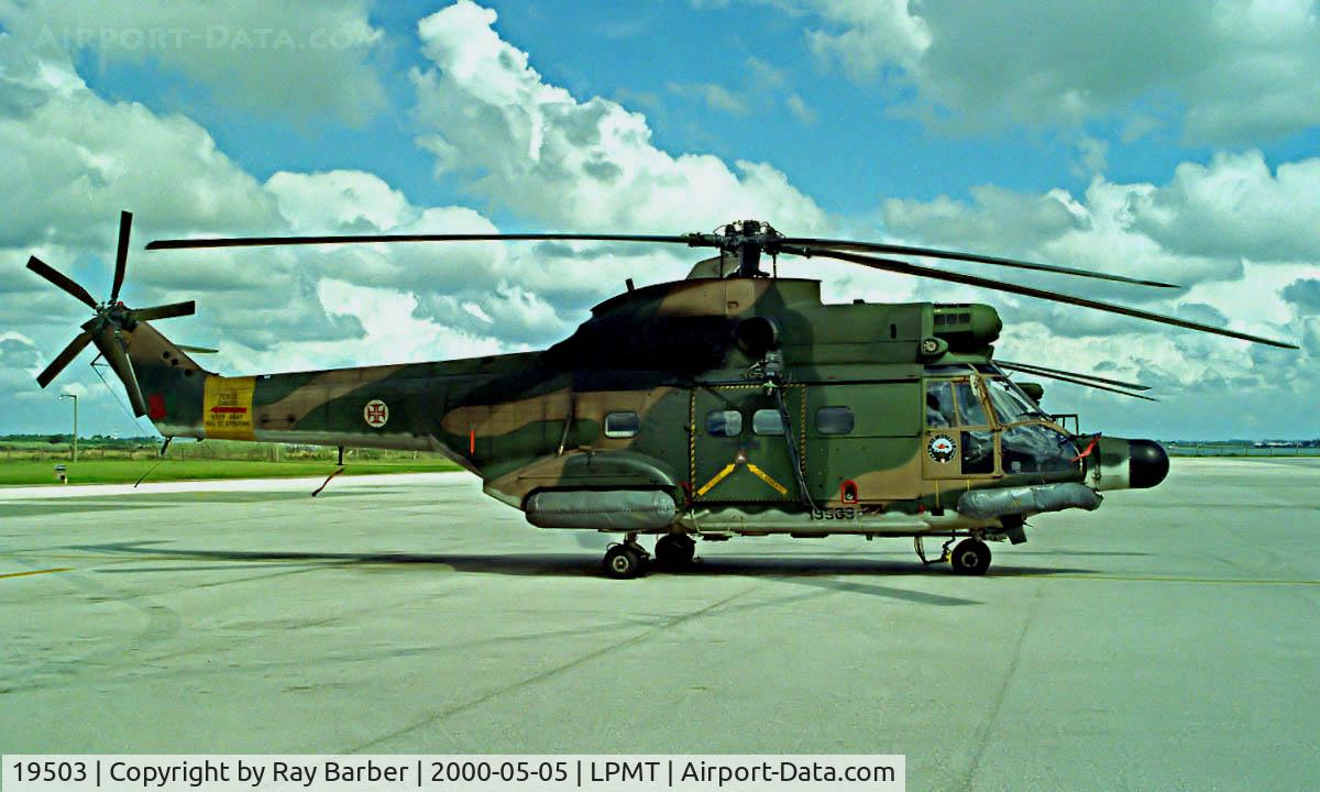 19503, 1969 Aerospatiale SA-330S-1 Puma C/N 1004, Aerospatiale SA.330 S1 Puma [1004] Montijo~CS 05/05/2000. Seen here image from a slide.
