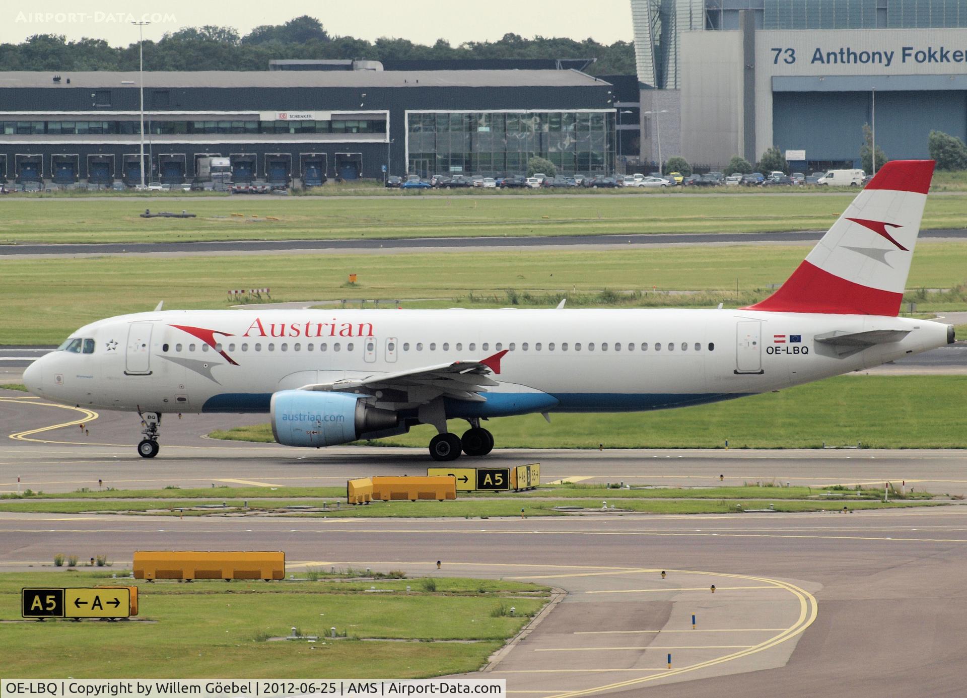 OE-LBQ, 1999 Airbus A320-214 C/N 1137, Taxi to runway 24 of Schiphol Airport
