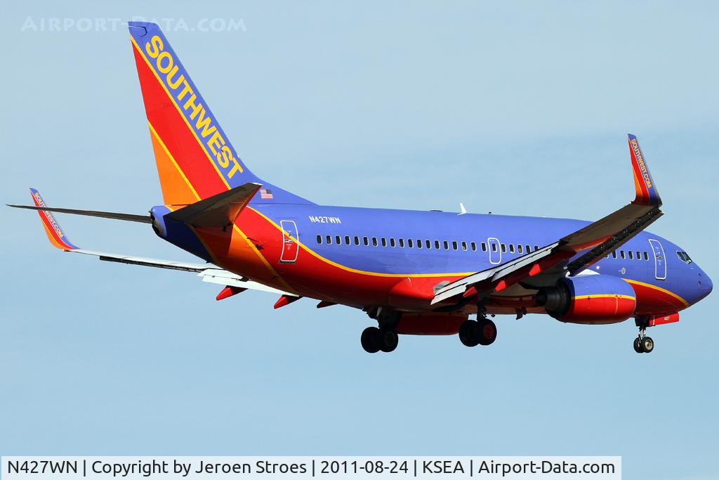 N427WN, 2002 Boeing 737-7H4 C/N 29831, southwest