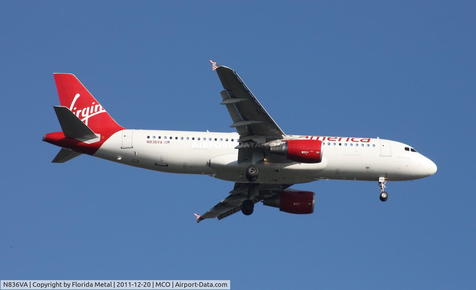 N836VA, 2010 Airbus A320-214 C/N 4480, Virgin American A320