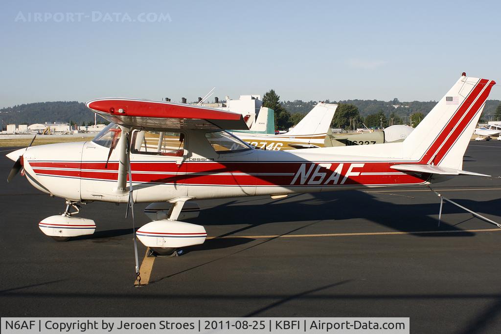 N6AF, 1974 Cessna 150M C/N 15076185, small airplane at Boeing Field