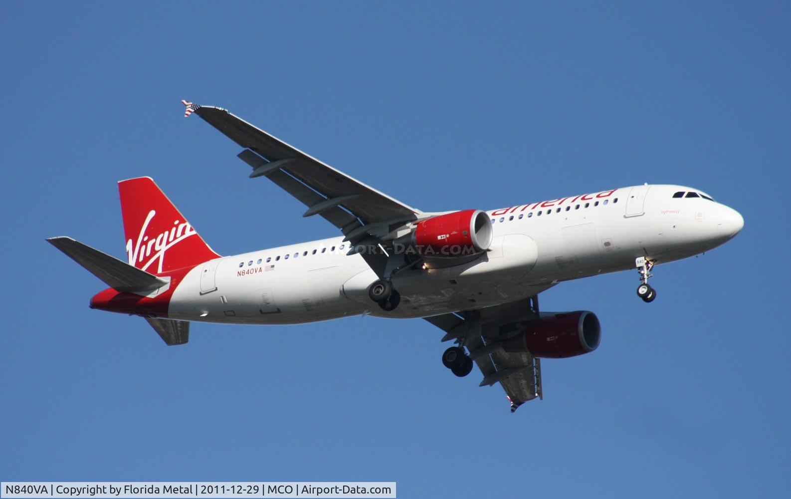 N840VA, 2011 Airbus A320-214 C/N 4616, Virgin America A320
