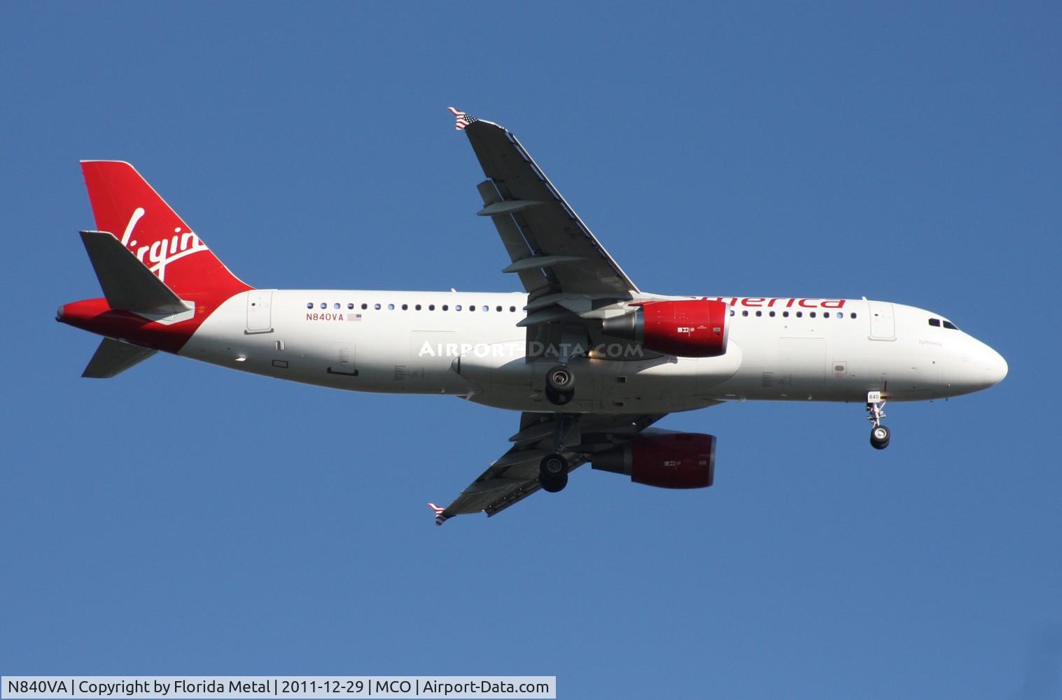 N840VA, 2011 Airbus A320-214 C/N 4616, Virgin America A320
