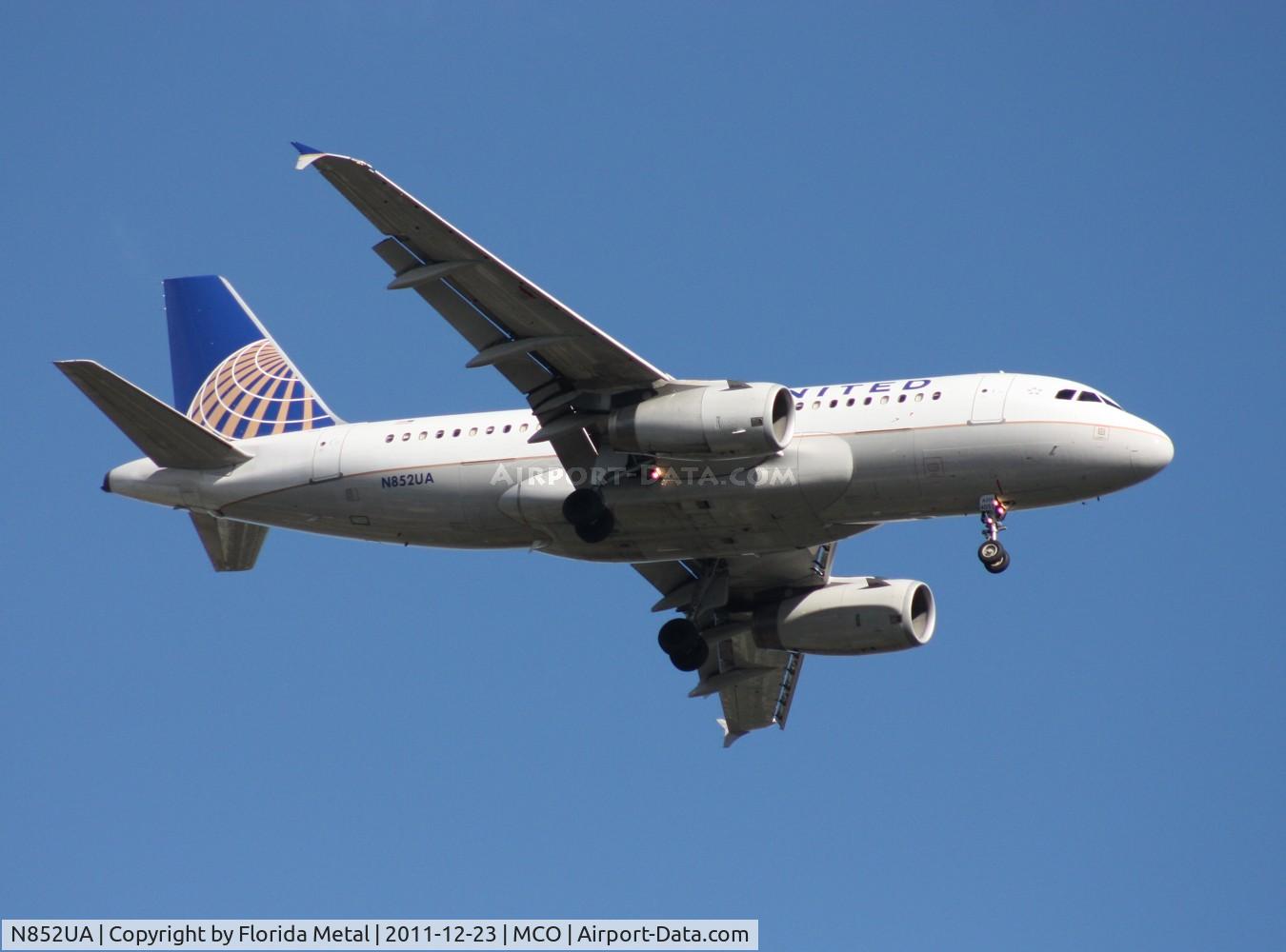 N852UA, 2002 Airbus A319-131 C/N 1671, United A319