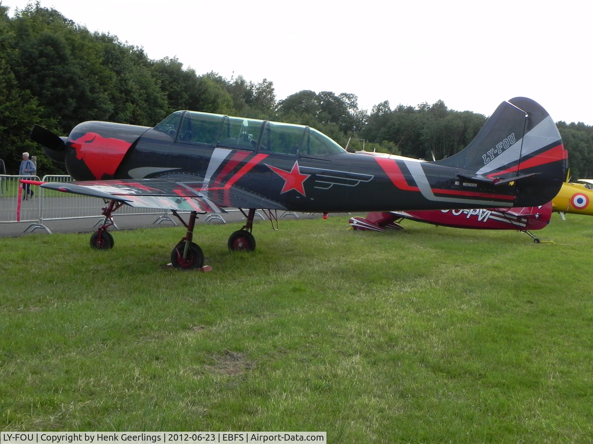 LY-FOU, Bacau Yak-52 C/N 811704, Florennes International Airshow , Belgium