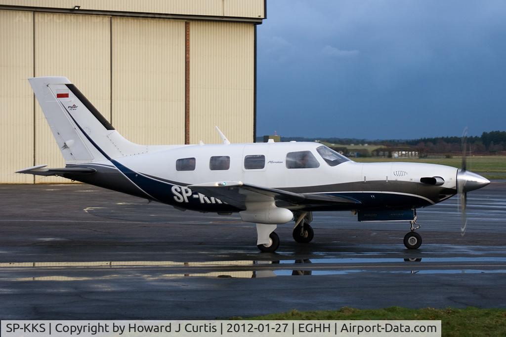 SP-KKS, Piper PA-46-500TP Malibu Meridian C/N 4622128, A rare visitor here.