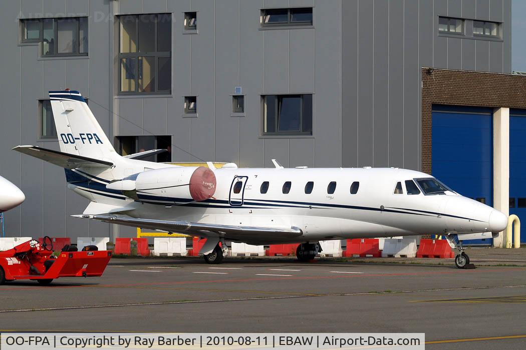 OO-FPA, 2002 Cessna 560XL  Citation Excel C/N 560-5248, Cessna Citation Excel [560-5248] Antwerp-Deurne~OO 11/08/2010. Parked here.