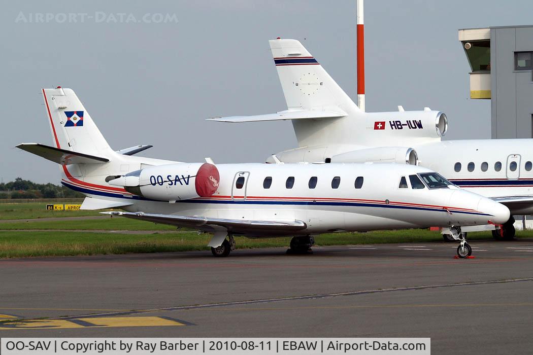 OO-SAV, 2001 Cessna 560XL Citation Excel C/N 560-5189, Cessna Citation Excel [560-5189] Antwerp-Deurne~OO 11/08/2010. Parked here.