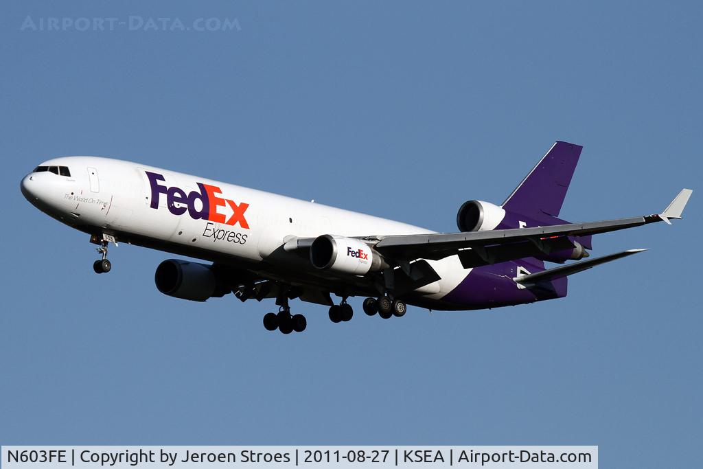 N603FE, 1991 McDonnell Douglas MD-11F C/N 48459, see the camera on the nose!