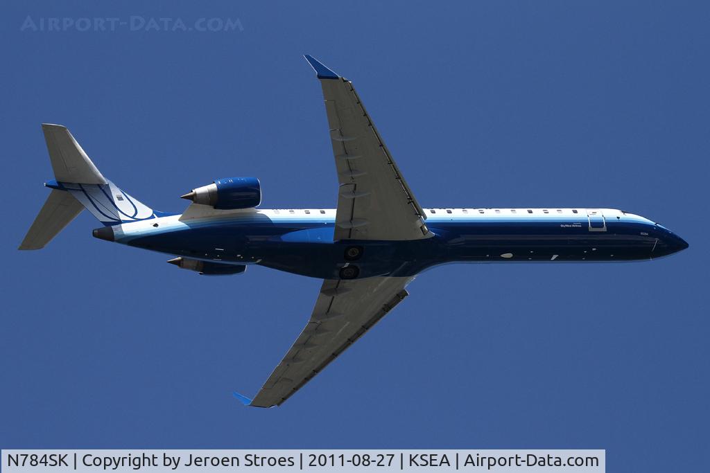 N784SK, 2009 Bombardier CRJ-700 (CL-600-2C10) Regional Jet C/N 10284, long plane