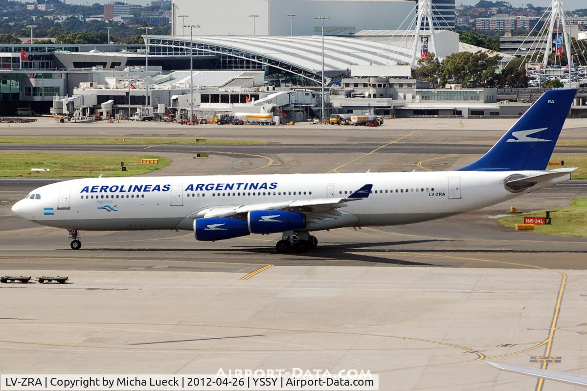 LV-ZRA, 1995 Airbus A340-211 C/N 085, At Sydney