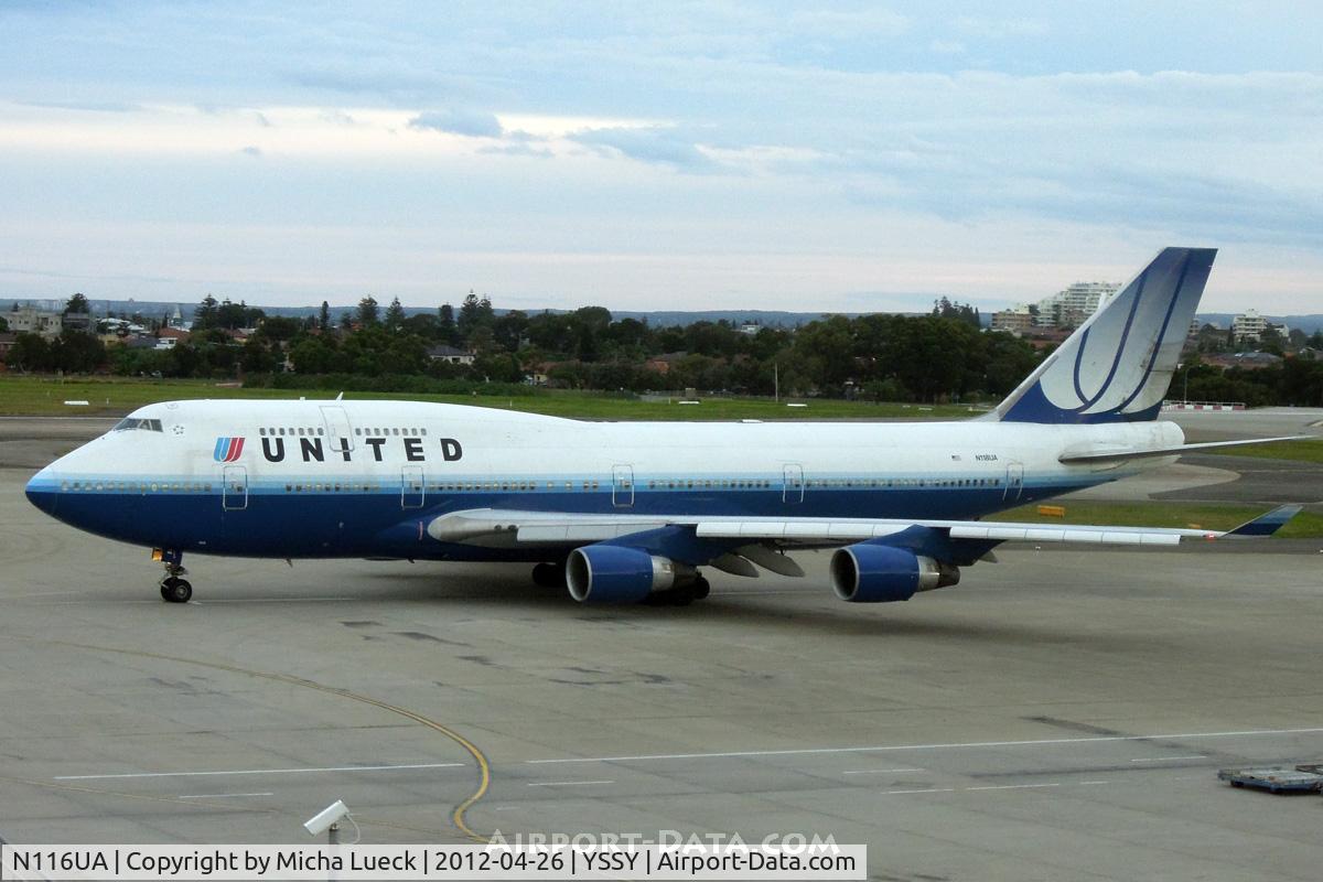 N116UA, 1998 Boeing 747-422 C/N 26908, At Sydney