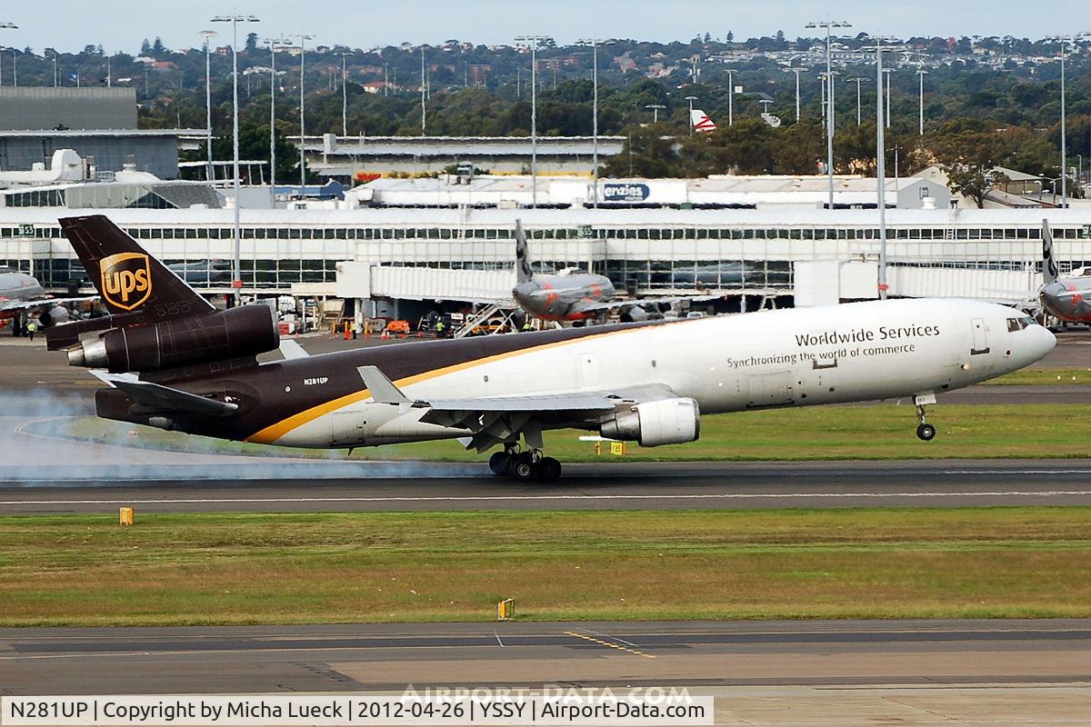 N281UP, 1993 McDonnell Douglas MD-11F C/N 48538, At Sydney