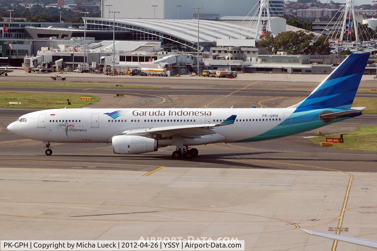 PK-GPH, 2009 Airbus A330-243 C/N 1020, At Sydney