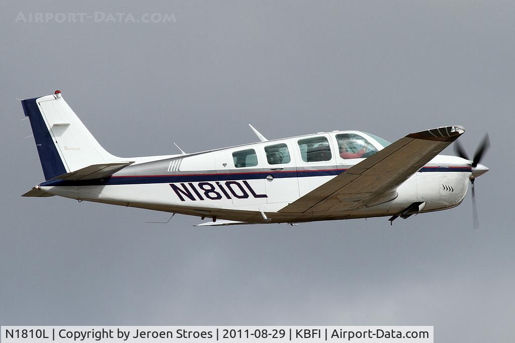 N1810L, 1976 Beech A36 Bonanza 36 C/N E-834, seattle kbfi