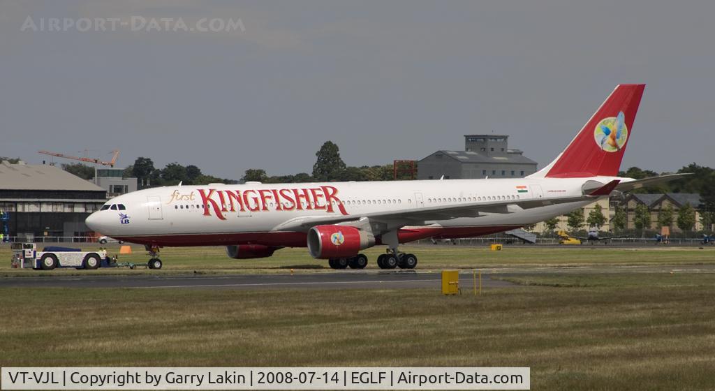 VT-VJL, 2008 Airbus A330-223 C/N 891, Towed over to Flying area at FIA2008