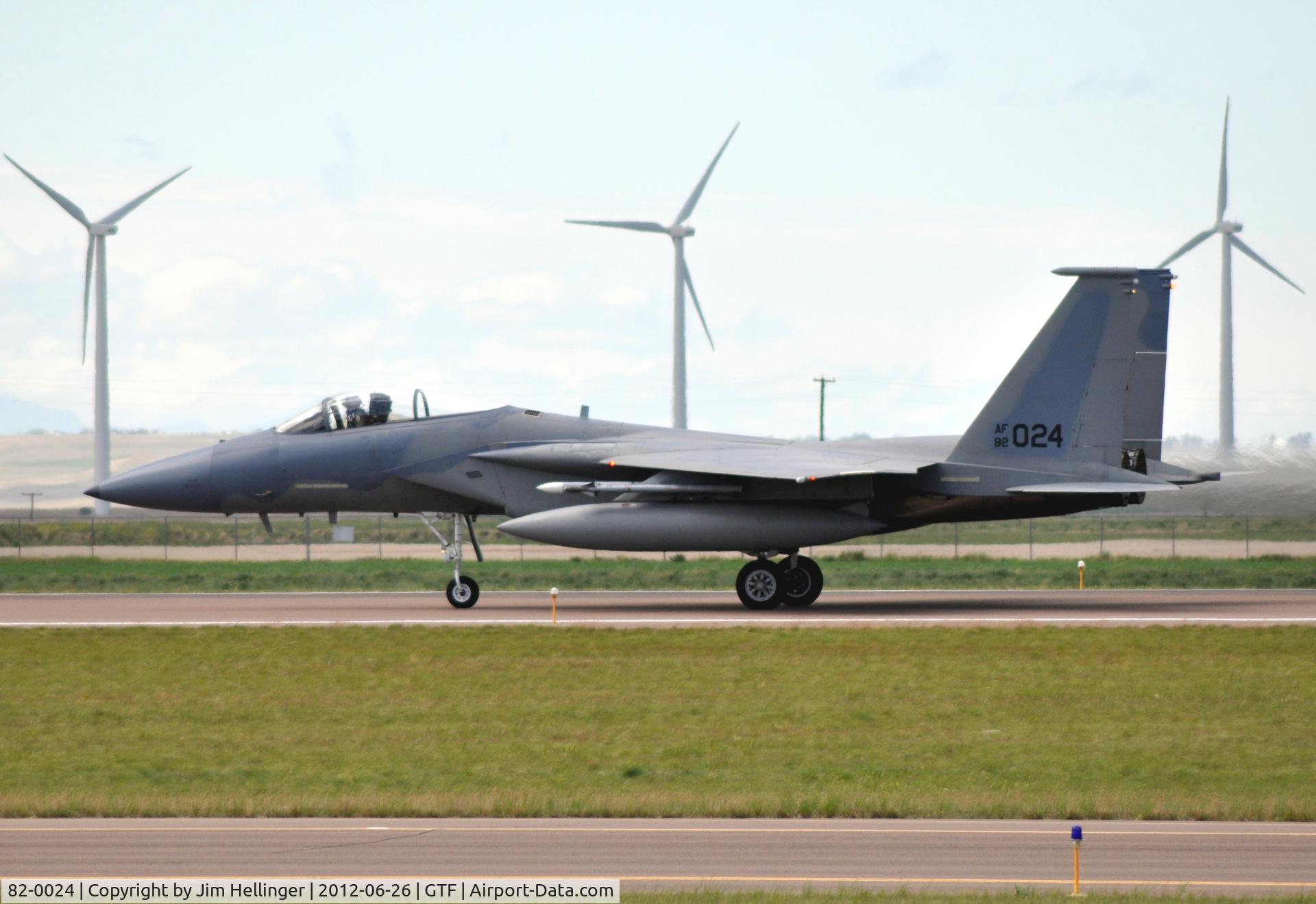 82-0024, 1982 McDonnell Douglas F-15C Eagle C/N 0838/C255, 024 flying with the 120th FW (Montana ANG) at GTF
