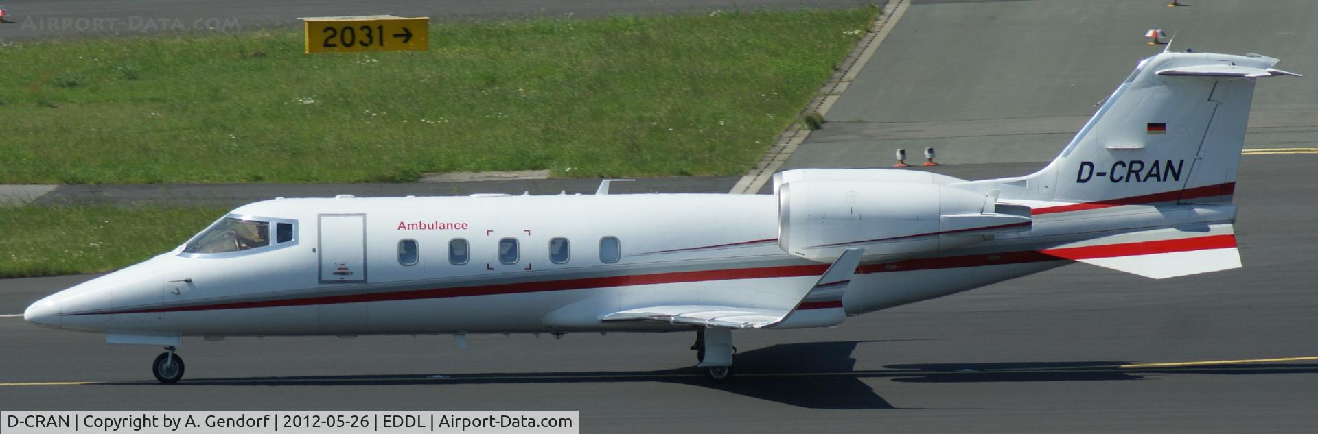 D-CRAN, 1993 Learjet 60 C/N 60-019, Senator Aviation (untitled), is taxiing at Düsseldorf Int´l (EDDL)