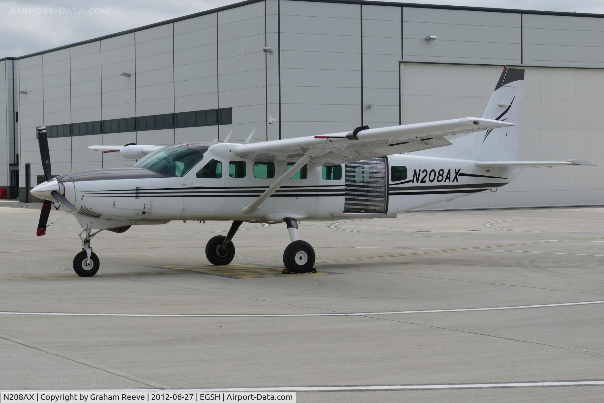 N208AX, 1998 Cessna 208B Grand Caravan C/N 208B0710, Parked at Norwich.