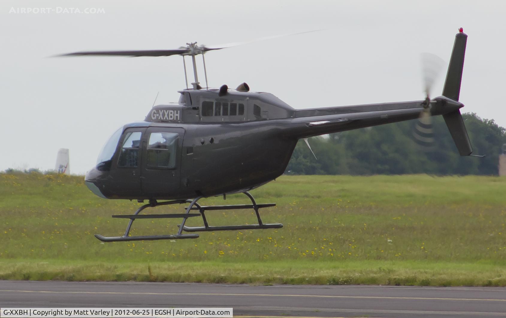 G-XXBH, 1980 Agusta AB-206B-3 JetRanger III C/N 8596, Departing SaxonAir.