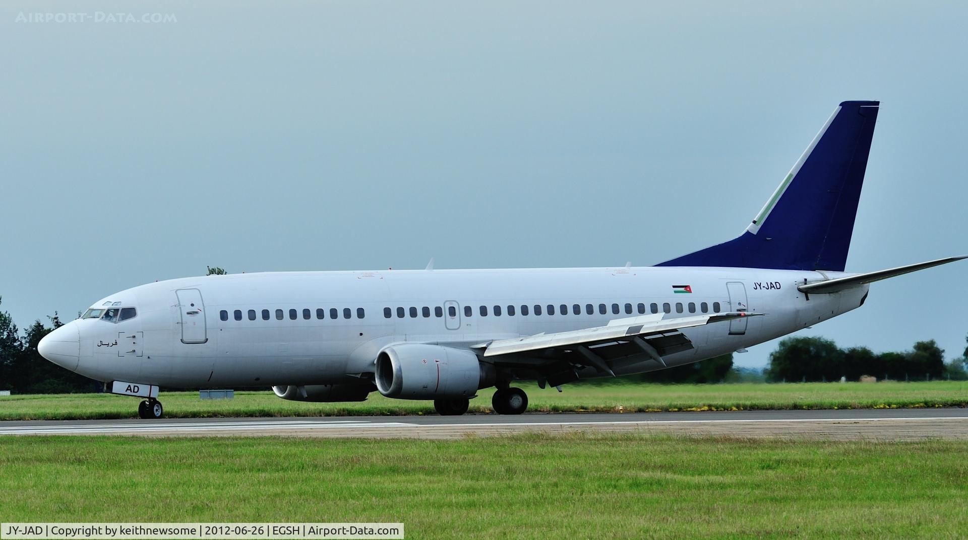 JY-JAD, 1990 Boeing 737-322 C/N 24662, Arriving for paint with Air Livery !