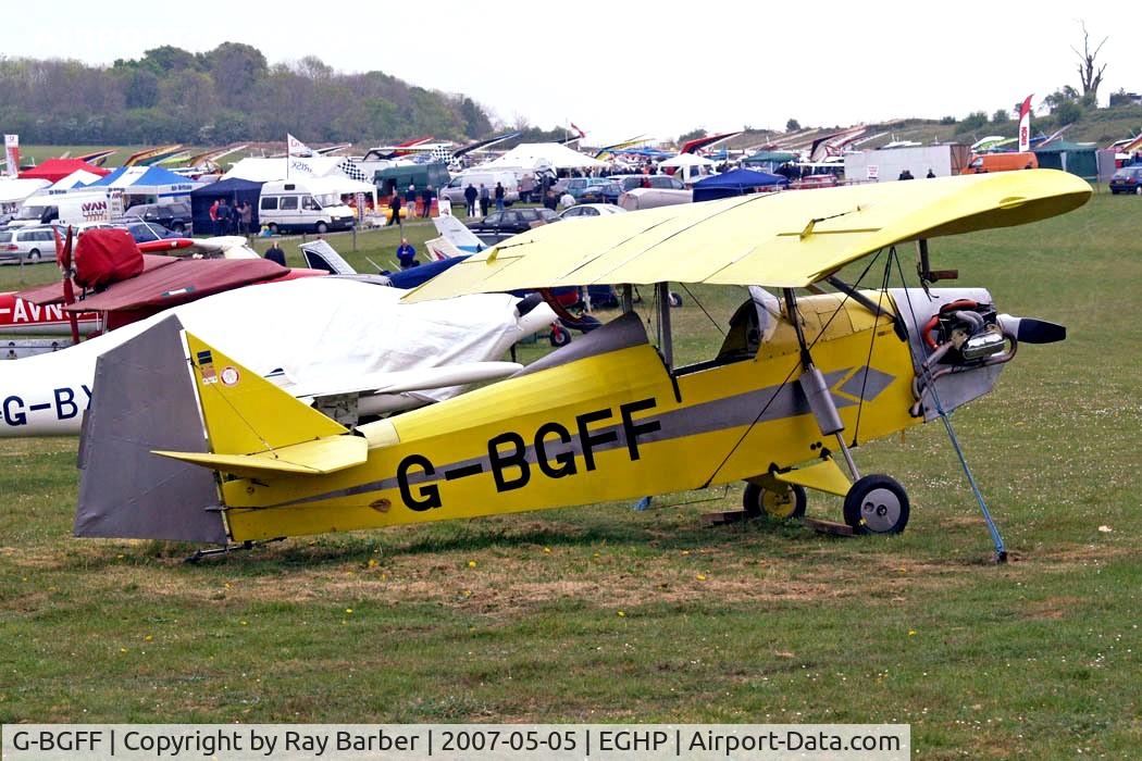G-BGFF, 1983 Clutton-Tabenor Fred Series 2 C/N PFA 029-10261, Clutton FRED II [PFA 029-10261] Popham~G 05/05/2007. Seen here.