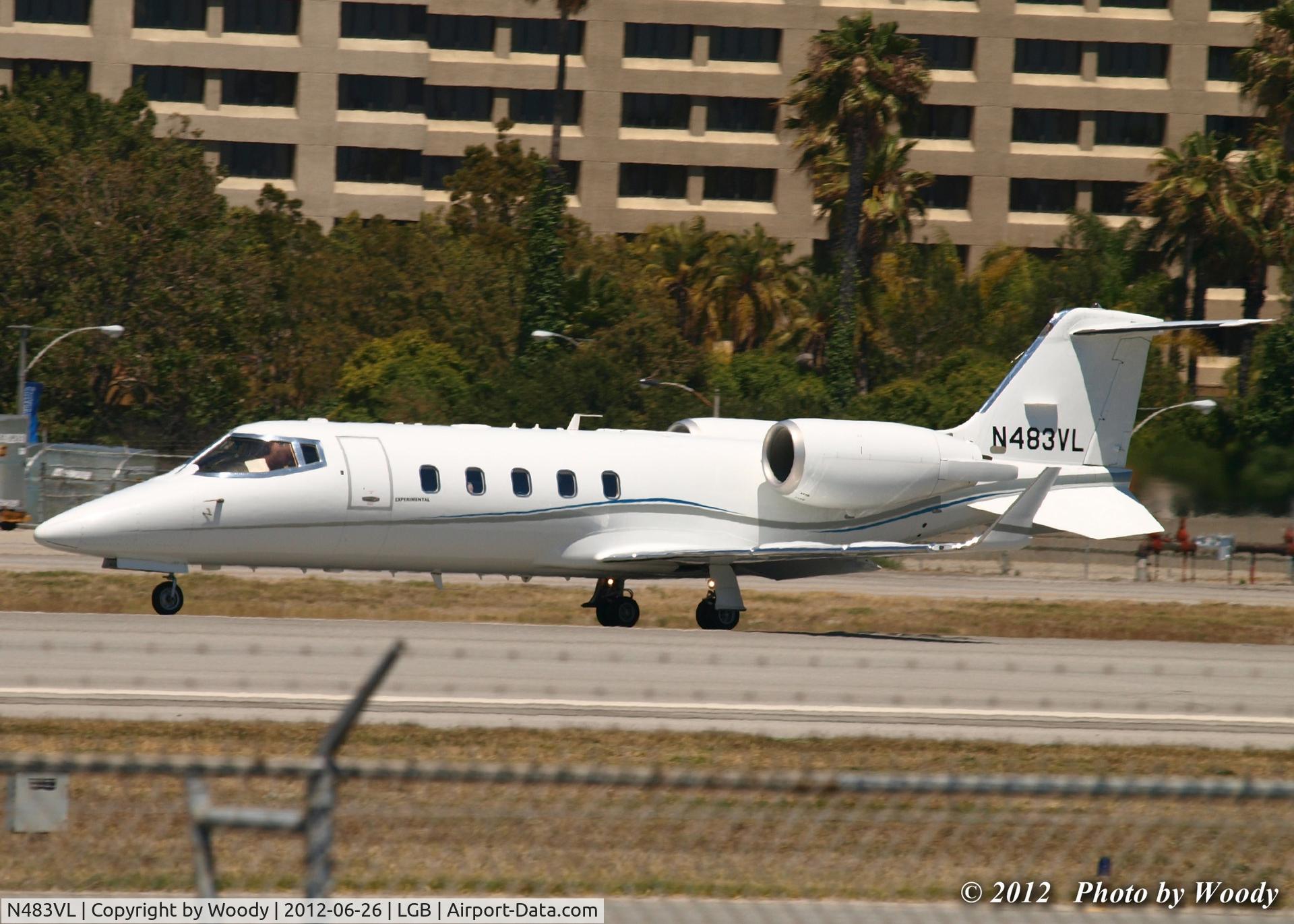 N483VL, 2008 Learjet 60 C/N 355, Taking off from Long Beach Airport (LGB) on June 26, 2012.