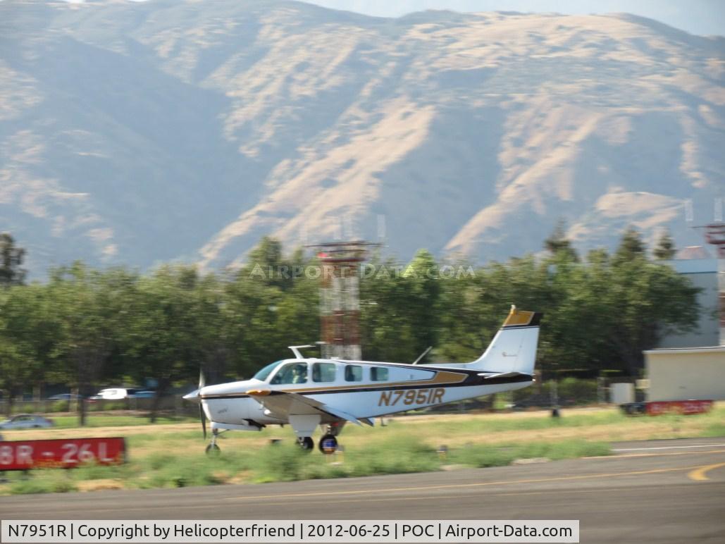 N7951R, 1969 Beech 36 Bonanza C/N E-145, Down & rolling out