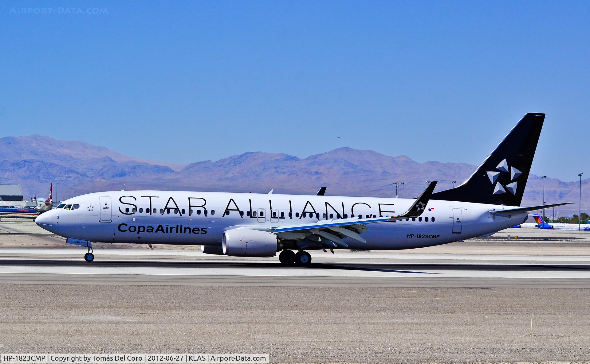 HP-1823CMP, 2012 Boeing 737-86N C/N 39398, HP-1823CMP Star Alliance (Copa Airlines) Boeing 737-86N (cn 39398)

New airline to Las Vegas... direct from Panama.

- Las Vegas - McCarran International (LAS / KLAS)
USA - Nevada, June 27, 2012
Photo: Tomás Del Coro