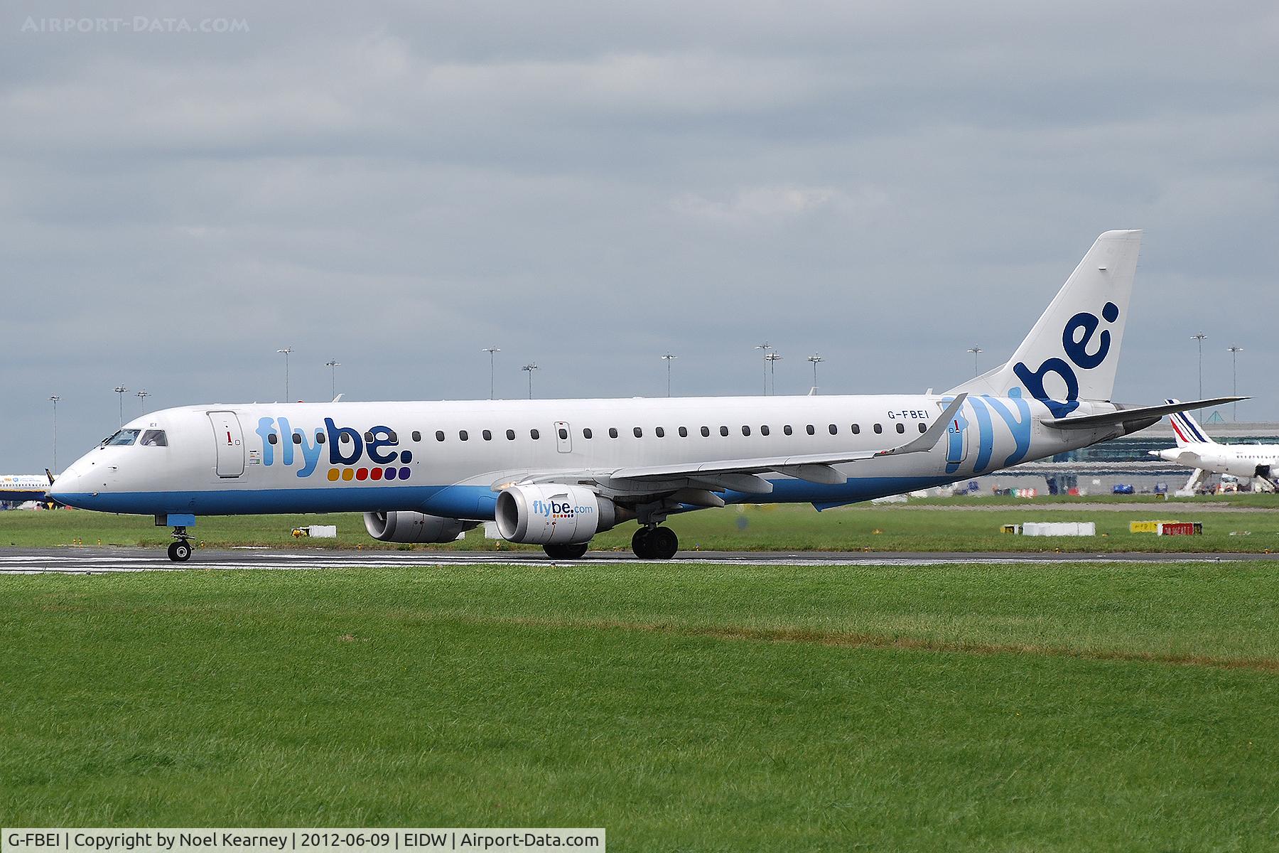 G-FBEI, 2007 Embraer 195LR (ERJ-190-200LR) C/N 19000143, Departing off Rwy 28 at EIDW.