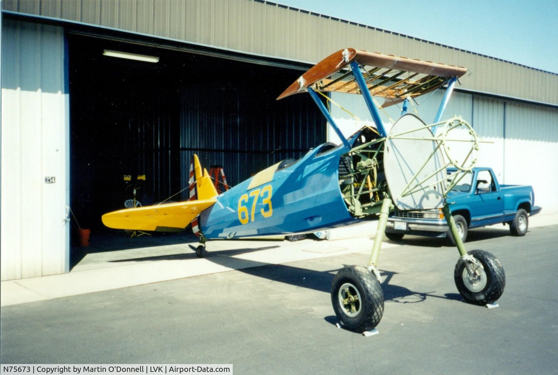 N75673, 1944 Boeing E75N1 C/N 75-8749, Being rebuilt in Livermore, CA.